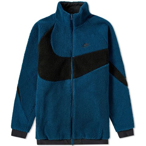 Nike Reversible Swoosh Full Zip Jacket Blue Force And Black End