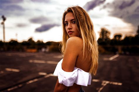 Women Outdoors Women Portrait 1080P Miro Hofmann Face Depth Of Field Blonde HD Wallpaper