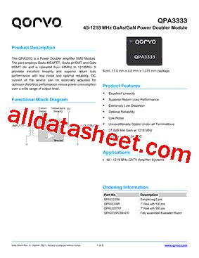 Qpa V Datasheet Pdf Qorvo Inc