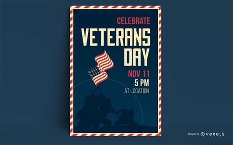 Veterans Day Poster Template Vector Download