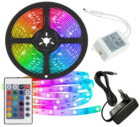 Taśma Led Smd Wodoodporna 5M Rgb Kolorowa Pilot ER4 Sklep EMPIK