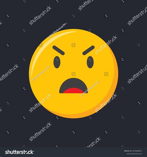 Emoji Icon Angry Evil Emoticon Vector Stock Vector Royalty Free