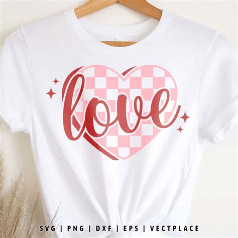 Love Checkered Heart Valentine SVG Vectplace