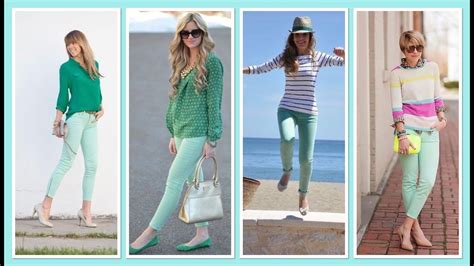 Como combinar el pantalón verde menta Hermosos Outfits YouTube