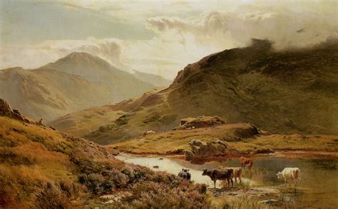 Sidney Richard Percy Cattle In A Highland Landscape Landscape