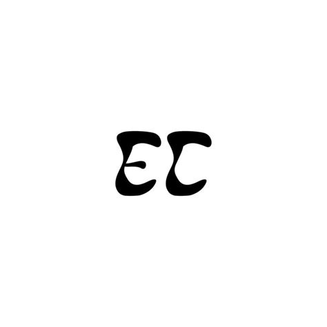 Ec-monogramm-logo-design, buchstabe, text, name, symbol, einfarbig ...