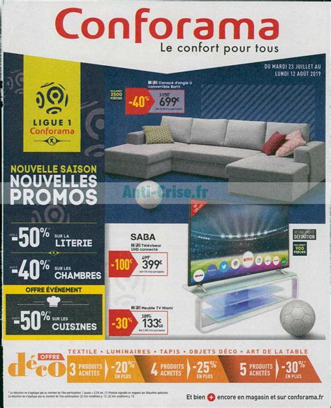 Anti crise fr Catalogue Conforama du 23 juillet au 12 août 2019