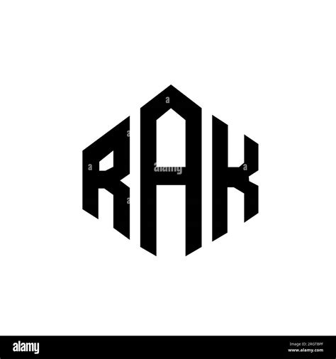 RAK letter logo design with polygon shape. RAK polygon and cube shape ...