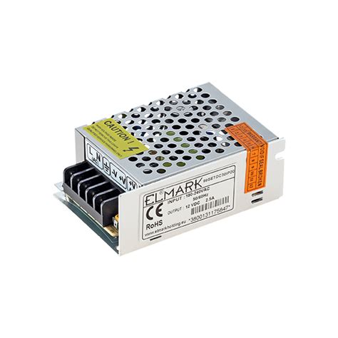 Led Power Supply W V A Metal Ip Elmark