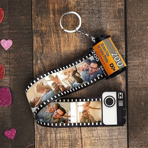 Personalized Film Roll Keychain Custom Photo Camera Keychain Etsy