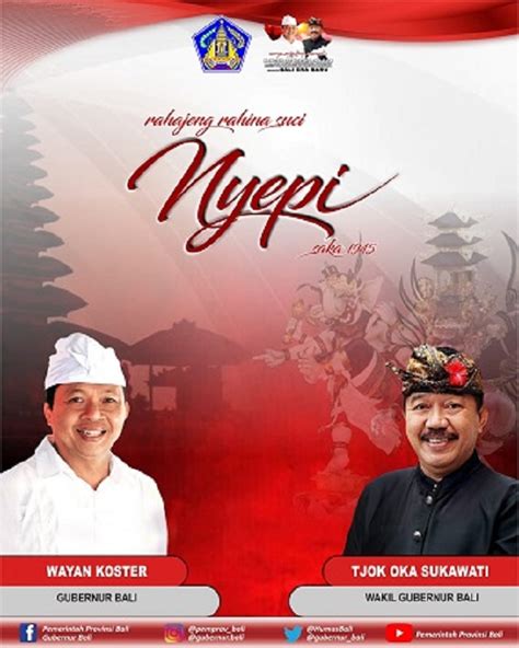 Pemerintah Provinsi Bali Mengucapkan Selamat Hari Raya Nyepi Tahun Caka