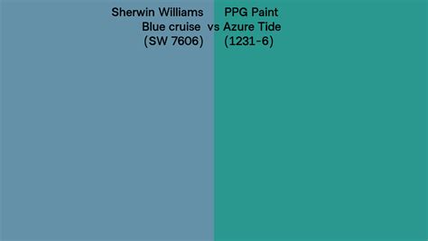 Sherwin Williams Blue Cruise SW 7606 Vs PPG Paint Azure Tide 1231 6