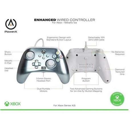 PowerA Microsoft Xbox One Enhanced Wired Controller - eoutlet.co.uk