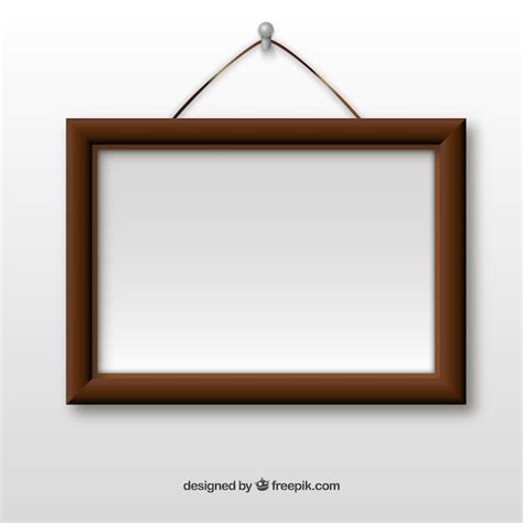 Wooden Frame Hanging On Wall Vector Free Download