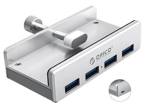 ORICO Aluminum Powered USB Hub With 4 USB 3 0 Ports Compact Space