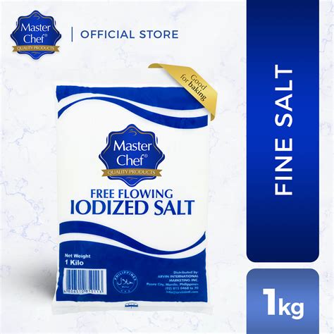 Master Chef Fine Iodized Salt Kg Purity Never Hardens Free