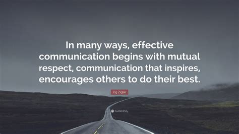 Zig Ziglar Quote In Many Ways Effective Communication Begins With