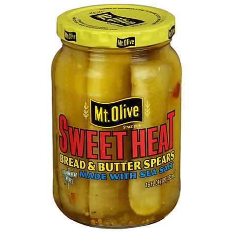 Mt Olive Sweet Heat Bread Butter Spears Pickles Fl Oz Pickles