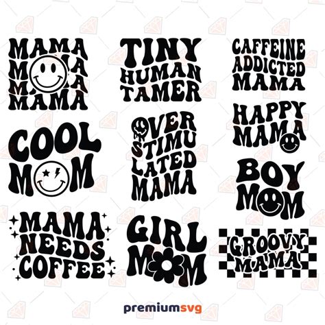 Retro Mom Svg Bundle Mothers Day Graphics Creative Market