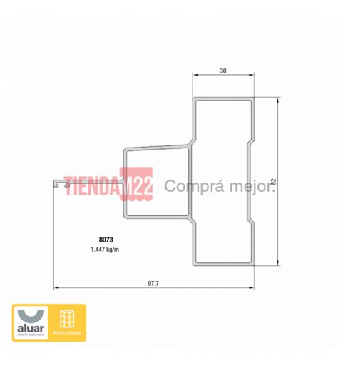 8073 PIEL DE VIDRIO TRAVESAÑO TUBULAR PARA DVH NATU PERFIL ALUAR