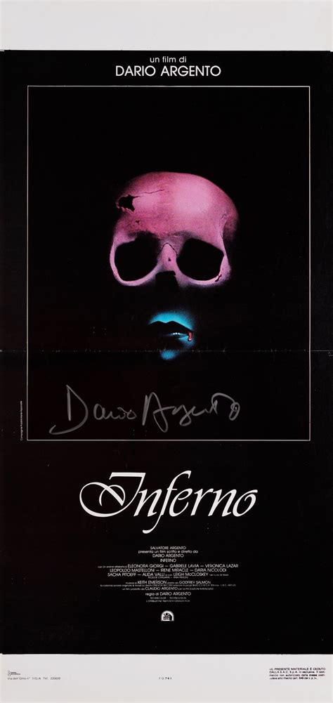 Inferno Original 1980 Italian Locandina Movie Poster Signed by Dario ...