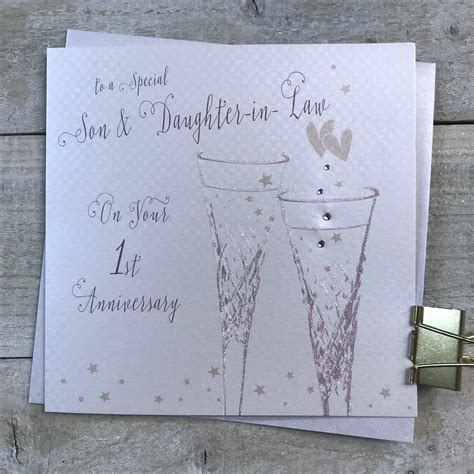 Son & Daughter In Law 1st Wedding Anniversary Card - On Your Paper
