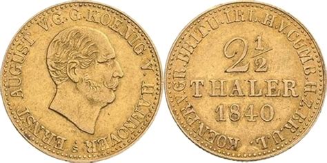 2½ Thaler Ernest August Reino de Hannover Numista