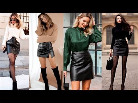 Elegant And Adorable Collection Of Leather Office Wear Mini Skirts