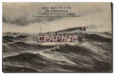 Carte Postale Ancienne Bateau Guerre Navale Flamberge Torpilleur