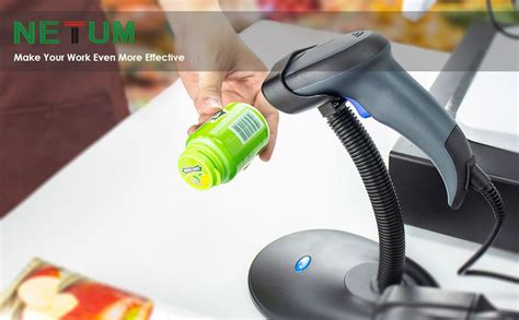 Netum Kabelgebundener 2d Qr Barcode Scanner Mit Halterung Handheld Automatischer