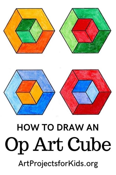 Learn How To Draw An Op Art Cube With This Easy Step By Step Tutorial