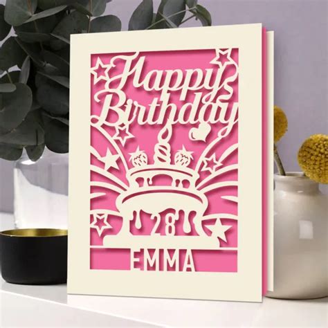 Personalised Birthday Card Happy Birthday Greeting Card Customised Any