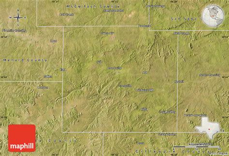 Satellite Map of Mason County