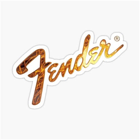 Gold Fender Logo Sticker For Sale By Cheryljohnso Redbubble