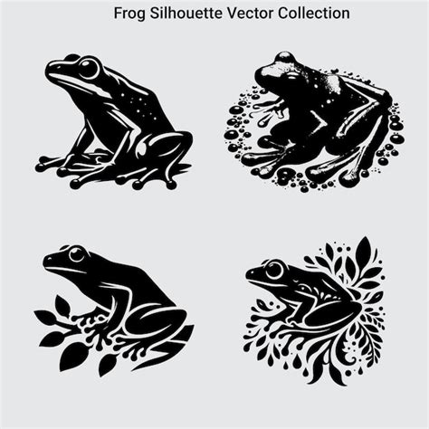 Premium Vector Frog Silhouette Vector Collection