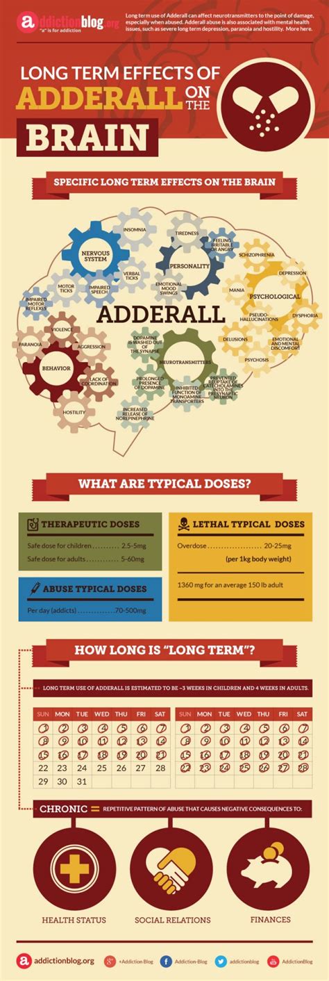 Effects Of Adderall On The Brain Infograph