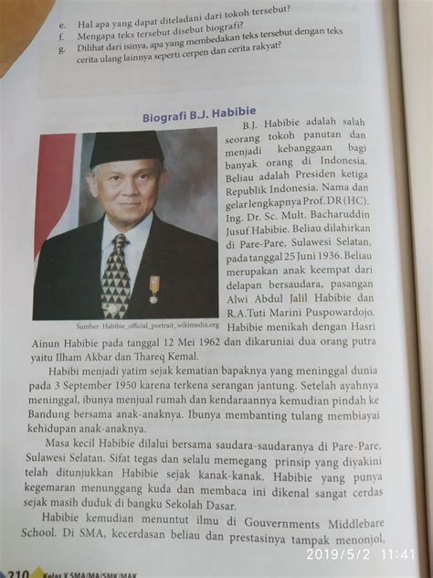 Contoh Biografi Contoh Teks Biografi Bj Habibie Singkat