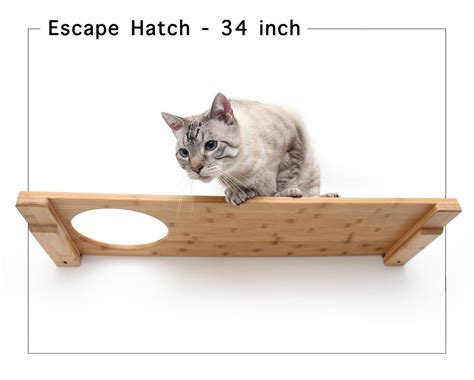 Cat Shelf Cat Wall Furniture Cat Escape Hatch Shelf Wall Mounted Cat