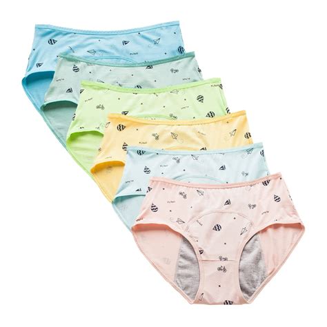 Teen Girls Period Underwear Menstrual Period Panties Leak Proof Organic