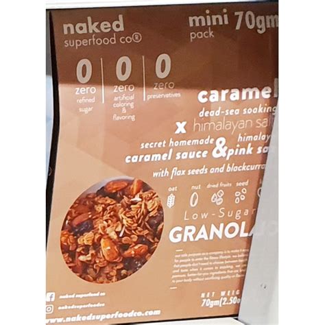 Naked Superfood Co Low Sugar GRANOLA Chocolate Hazelnut Gula Melaka