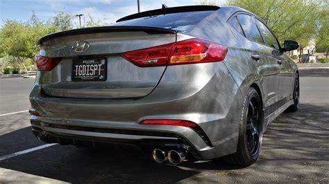 Custom Vibrant Axle Back Exhaust 2017 Hyundai Elantra Sport YouTube