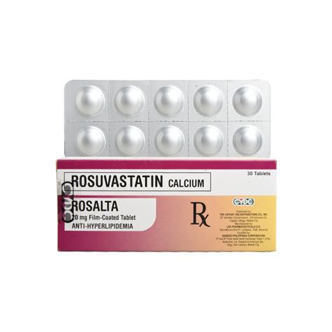 Rosalta Rosuvastatin Calcium 20mg 1 Tablet Prescription Required