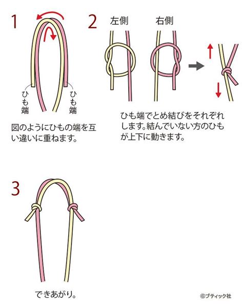 長さが調節できる とめ結びの結び方（作り方基礎） 結び方 ストラップ 作り方 マクラメの結び目