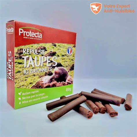 Répulsif taupe PROTECTA 10 bâtonnets Avis prix