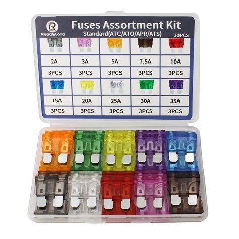 Amazon.com: Auto Car Standard Blade Fuses Assortment Kit – 30Pcs ...