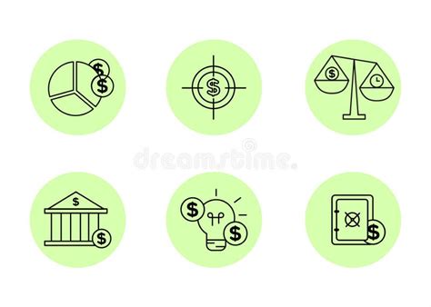 Vector Illustration Set Of Finance Icons Stock Illustration