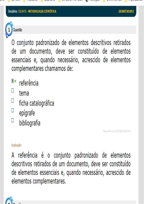 St Metodologia Cientifica Teste Metodologia Cient Fica