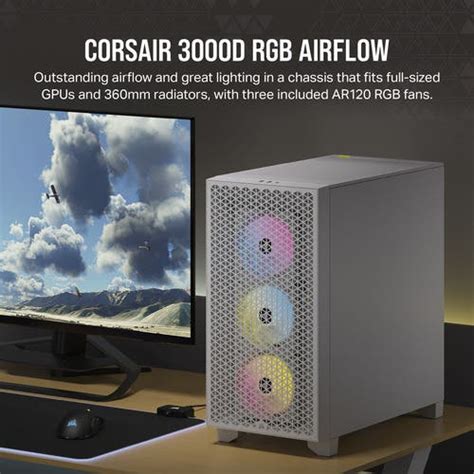 Corsair D Rgb Airflow Tg Mid Tower Case White Cc Ww