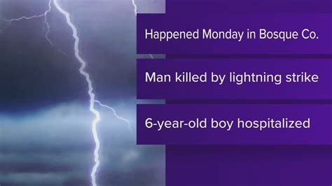 Bosque County man killed by lightning, child injured. | kcentv.com