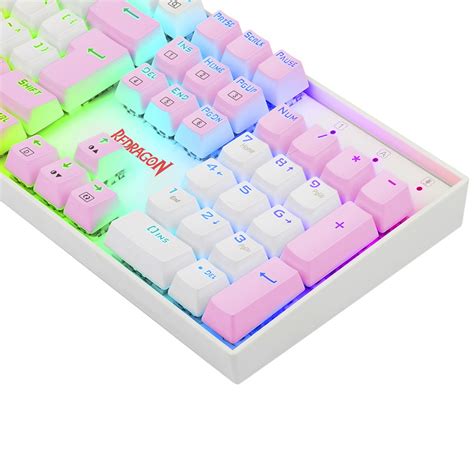 Teclado Mec Nico Gamer Redragon Mitra Switch Brown Abnt Rgb White